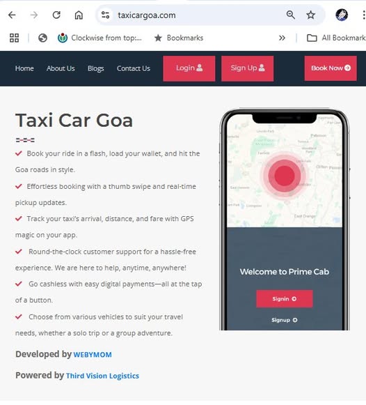 WEBYMOM Celebrates the Successful Launch of TaxiCarGoa App Cab Service!